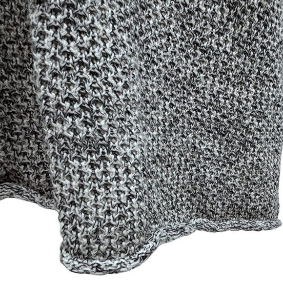 HABITAT Marled B/W Cardigan Sweater L Waterfall Lagenlook Neutral Open Shawl B&W - Picture 7 of 10